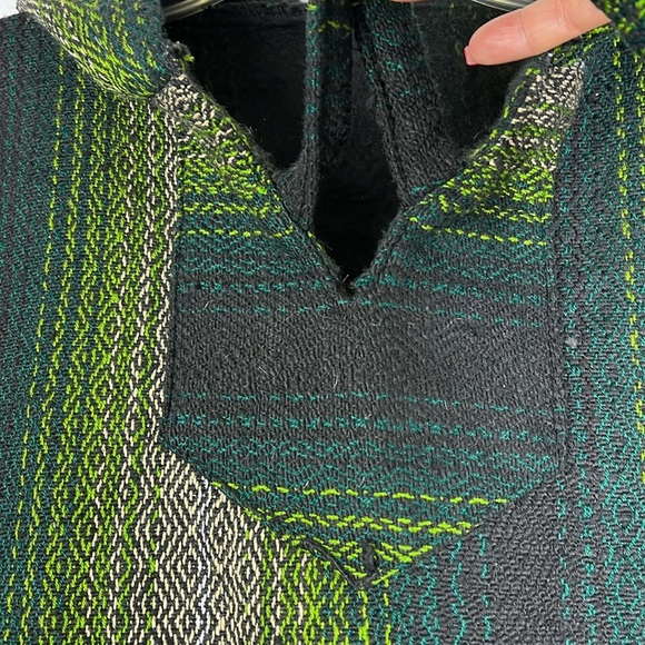 ORIZABA ORIGINAL Baja hoodie long sleeve kangaroo pocket blue-green Sz XL - Picture 9 of 12